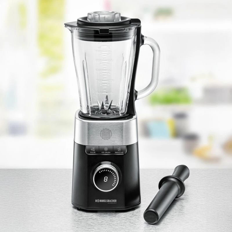 Stojący mikser Rommelsbacher MX 1260 — 1200 W, 1,5 l, czarny/stal nierdzewna