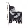 Wewnętrzny adapter szeregowy GEMBIRD SPC-22 PCIe RS-232 Low-profile, WCH382, 16000 Kbit/s, 67×120×20 mm, czarny