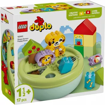 Zabawka konstrukcyjna LEGO DUPLO Domek szczeniaka z sorterem kształtów 10441, 17 elementów, dla dzieci w wieku 1½–5 lat