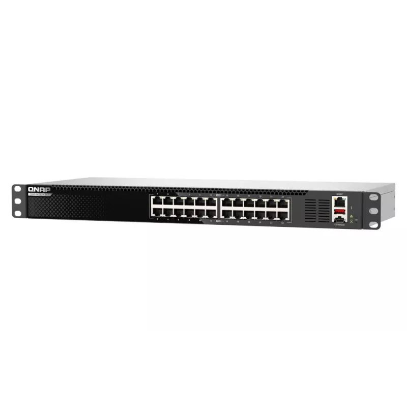 Przełącznik sieciowy QNAP QSW-M3224-24T zarządzalny L3 10G Ethernet (100/1000/10000) 1U czarny, srebrny