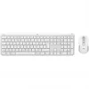 Logitech Signature Slim Combo MK950 - Zestaw klawiatura i mysz - 100% pełnowymiarowy - Bezprzewodowy - Bluetooth 5.1 LE - QWERTY - US International - Off-White (920-012491)