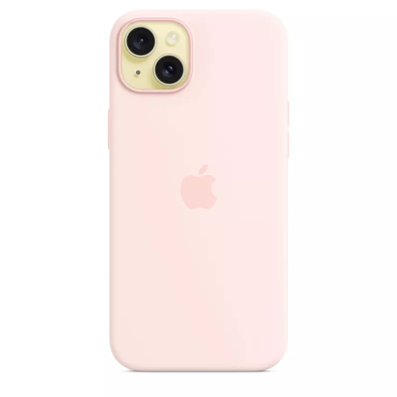 Silikonowe etui z MagSafe do iPhone'a 15 Plus - jasnoróżowe