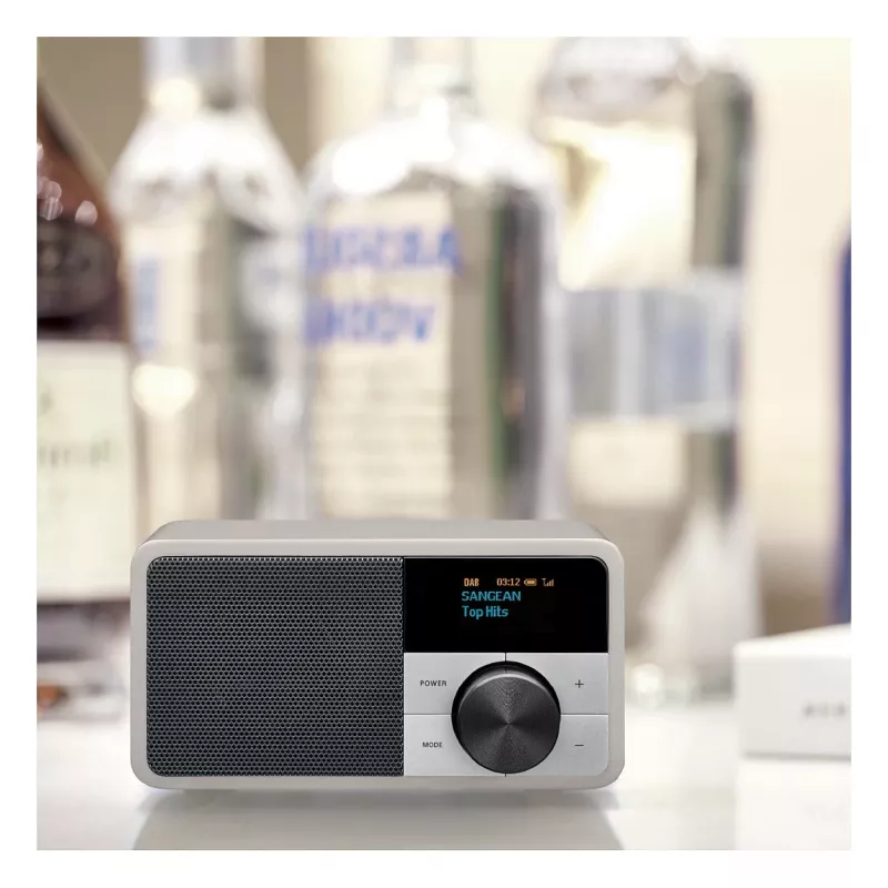 Radio stołowe Sangean DDR-7 Glacier srebrny z cyfrowym tunerem i Bluetooth
