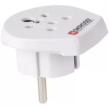 SKROSS Country Travel Adapter India-Israel-Denmark to Europe - Adapter do złącza zasilania - Typ K, Typ D, Typ H (W)