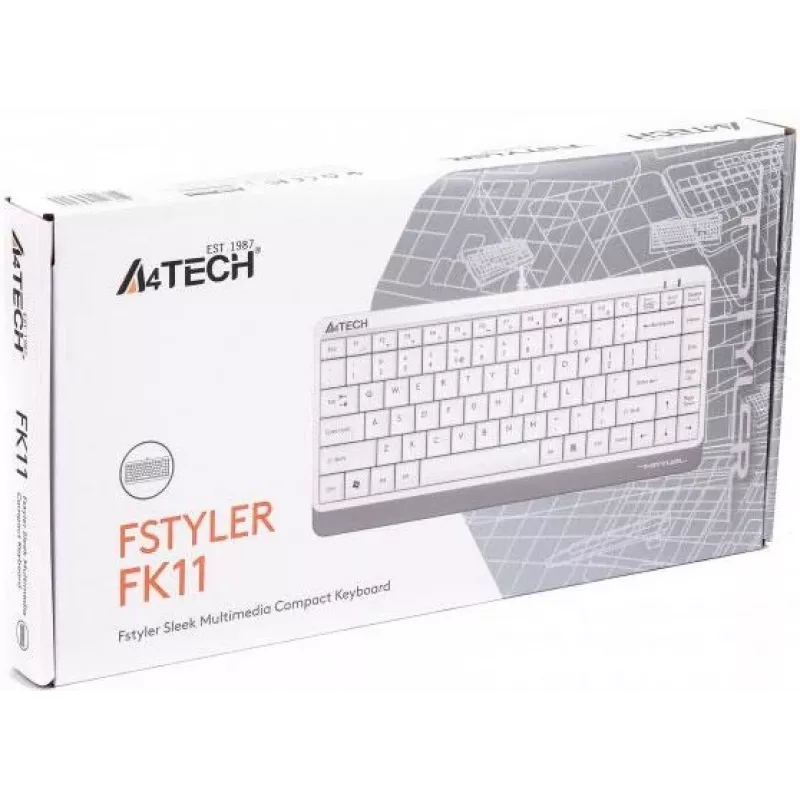 Klawiatura A4Tech FSTYLER FK11 Biała A4TKLA47119 (A4TKLA47119)