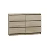 Komoda Top e Shop M6 120 SON 2x3, Dąb, 6 szuflad, 1200×300×770 mm