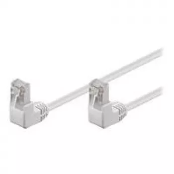 Patch kabel Goobay CAT 5e 2x 90° Kątowy F/UTP 3m Biały
