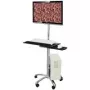 Value 17.99.1174 Mobilna stacja robocza do komputera typu sit/stand, srebrna