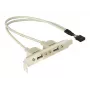 Wspornik szczelinowy 1x wewnętrzny USB 5pin na 2x zewnętrzny USB2.0 DeLOCK 71000