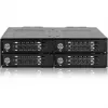 ICY DOCK - ToughArmor MB720MK-B V3 - 4x PCIe 4.0 M.2 NVMe do 4x OCuLink w 1x 5,25-calowej zatoce mobilnej ramce metal czarny z zamkiem na klucz (kompatybilny z trybem tri-mode)