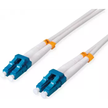 Kabel światłowodowy ROLINE duplex - 9/125 µm OS2 - LC-APC/LC-APC - w stalowym pancerzu - LSOH - biały - 10 m