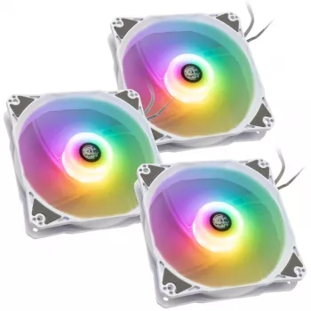 Wentylator chłodzący BitsPower Notos RGB PWM 120mm biały, 3 szt.