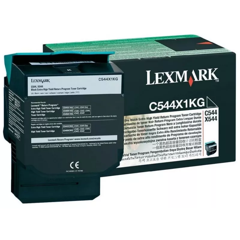 Lexmark C544X1KG - Tusz czarny - do C544dn, C544dtn, C544dw, C544n, X544dn, X544dn RCS, X544dtn, X544dw, X544n