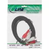 Kabel audio InLine 2x RCA męski / żeński 20 m, 2 x RCA, Męski, 2 x RCA, Żeński, 20 m, Czarny