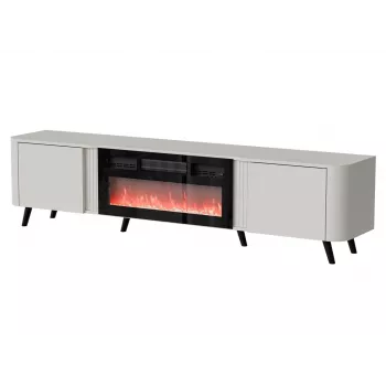 Szafka RTV Cama Meble Volare 200 x 39 x 49 cm cashmere z kominkiem elektrycznym