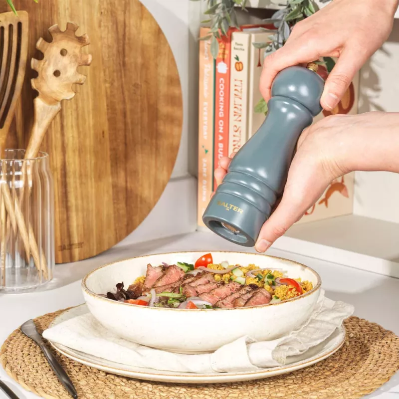 Salter Salt and Pepper Mill BW120291GEU7, szare wykończenie, ręczny młynek