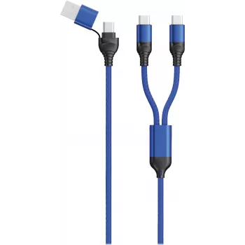 Kabel USB 2GO 797366 1,2m USB A/USB C 2 x USB C Czarny Niebieski