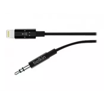 Belkin Kabel Lightning auf Kopfhöreranschluss - Lightning männlich bis Stereo Mini-Klinkenstecker männlich - 91.4 cm - Schwarz - für Apple iPhone (Lig