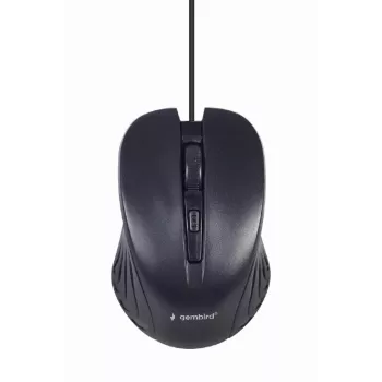 Przewodowa klawiatura pełnowymiarowa Gembird KBS-UM-04 USB QWERTY US English z myszą, czarna, kabel 1,5 m