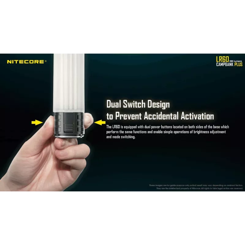 Latarnia kempingowa zasilana bateriami Nitecore LR60 280 lm USB C