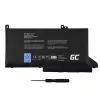Bateria zielony Cell DE127V2 do DELL Latitude — 11,4 V LiPo 2700 mAh, 3 ogniwa, czarna