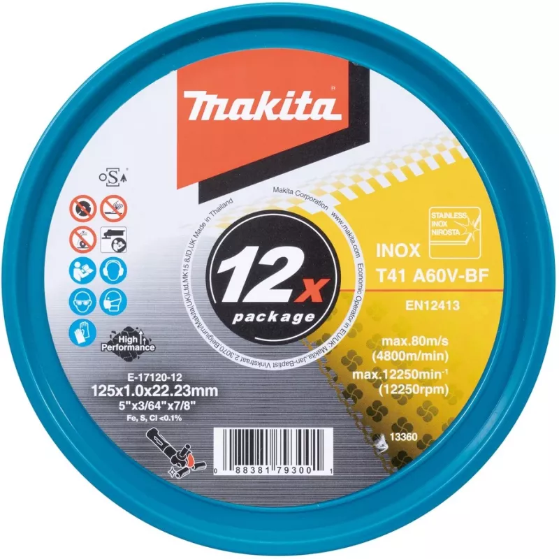 Makita E-17120-12 Tarcza tnąca prosta 125 mm 12 szt. (E-17120-12)