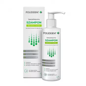 Szampon przeciwłupieżowy JM Sante Poliderm dla psów i kotów 250 ml, formuła oczyszczająca