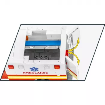 Klocki konstrukcyjne Cobi RAM 3500 Ambulans model 24609 zestaw klocków