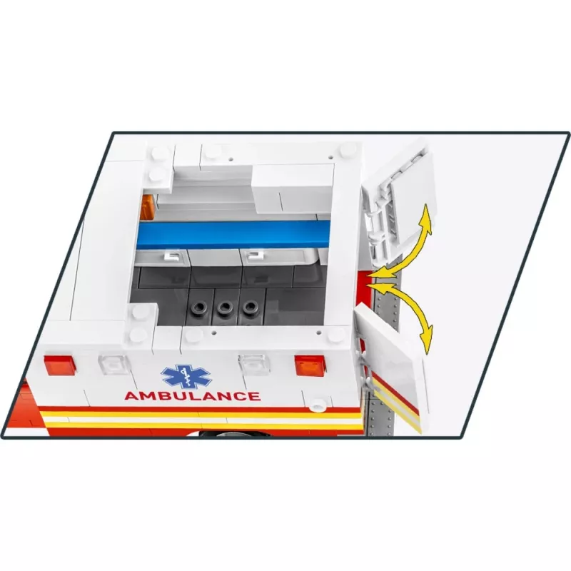 Klocki konstrukcyjne Cobi RAM 3500 Ambulans model 24609 zestaw klocków