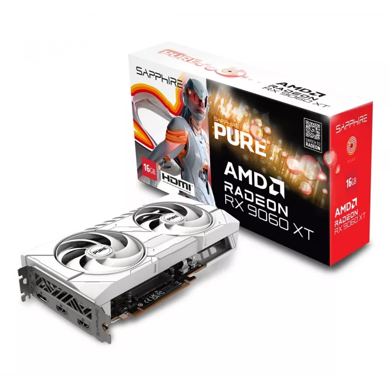 Karta graficzna SAPPHIRE PURE Radeon RX 9060 XT Gaming OC 16GB