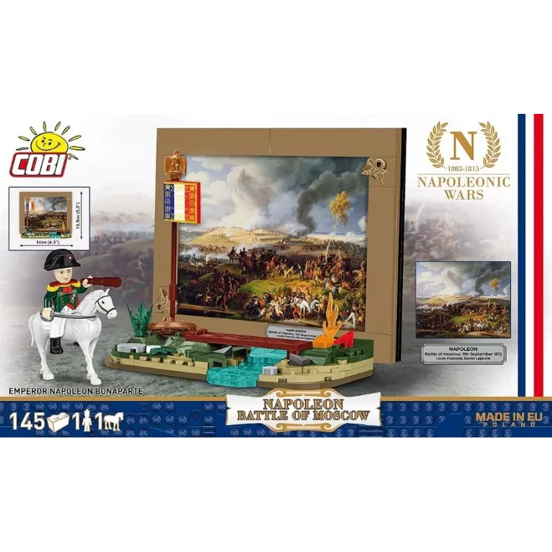 Zestaw konstrukcyjny Cobi Bitwa pod Moskwą Napoleona 145 elementów model historyczny diorama