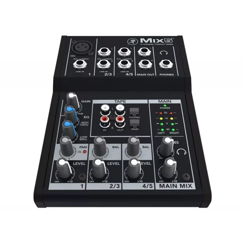 Mackie Mix5 5 kanałów 20 - 30000 Hz Czarny
