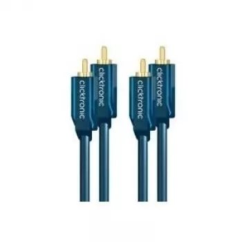 Kabel audio stereo (2x wtyk RCA / 2x wtyk RCA) - 2,0 m kabel koncentryczny RCA do potężnego dźwięku stereo