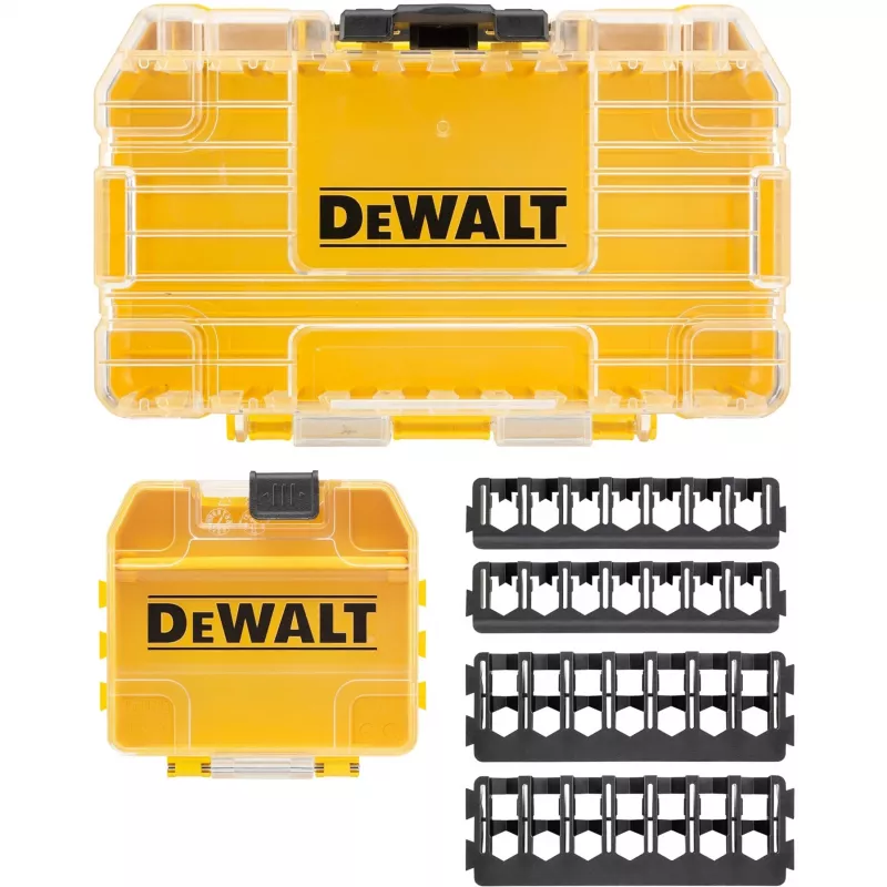 Skrzynka narzędziowa DeWalt DT70801 mała ToughCase przenośne przechowywanie z bezpiecznymi zatrzaskami