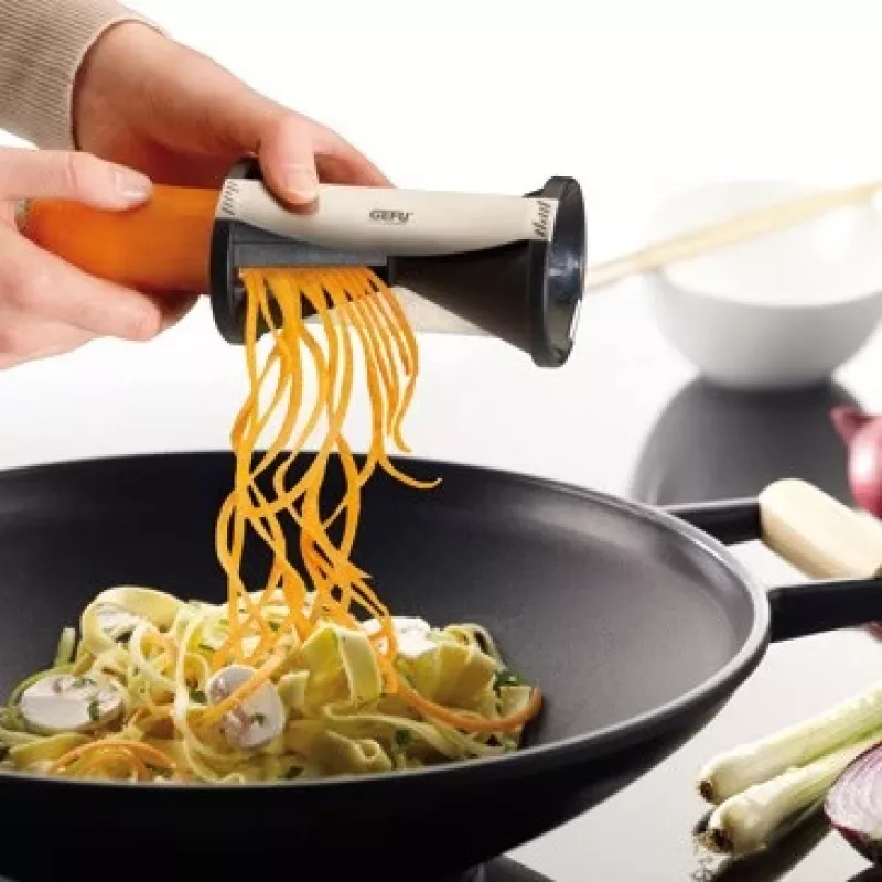 GEFU Spirelli slicer Ręczny Czarny, Srebrny Plastik, Stal nierdzewna