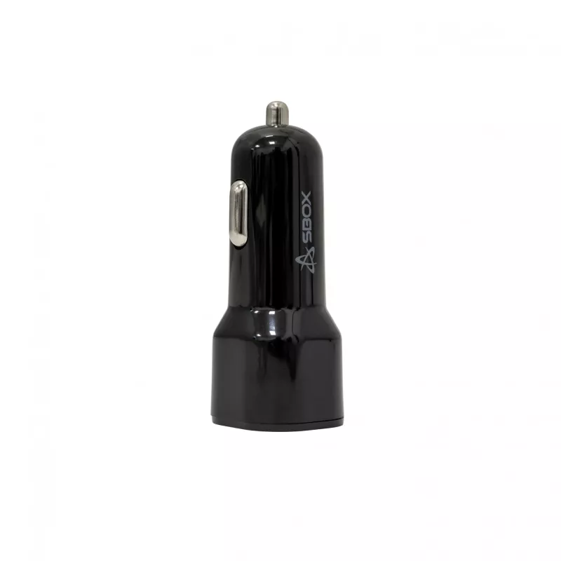 Ładowarka samochodowa SBOX CC-038 38W Czarna — dwuportowy zasilacz USB do pojazdu