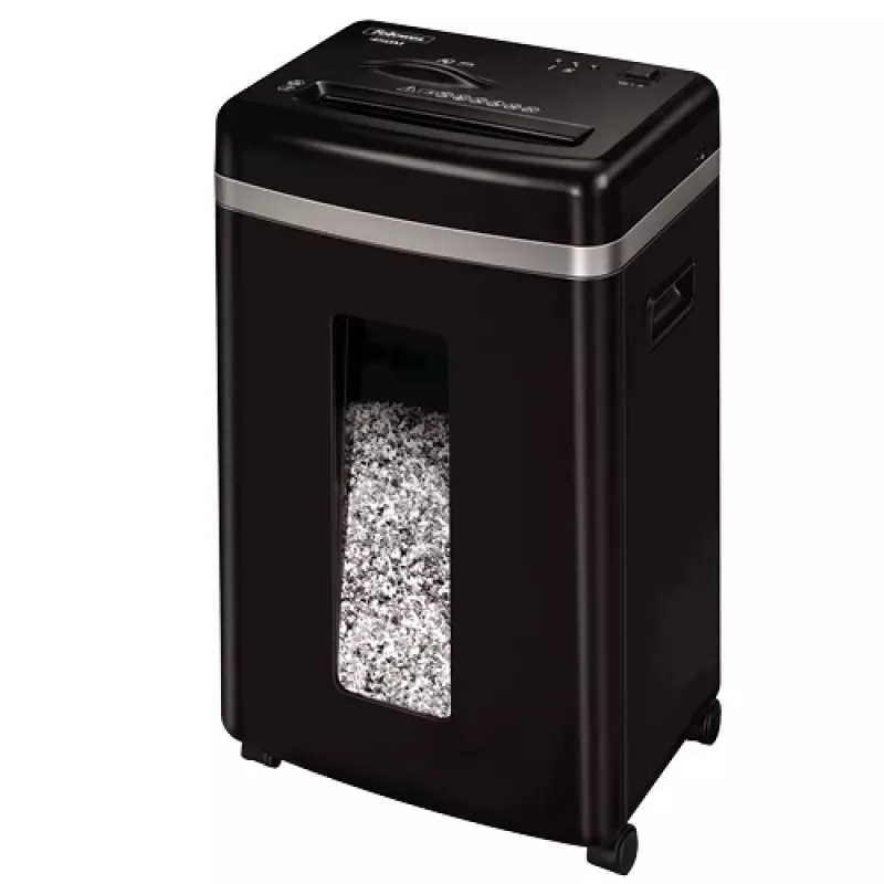 Niszczarka Fellowes Powershred 450M Micro-cut, na 9 arkuszy, 2 x 12 mm, pojemnik 22 l, czarna