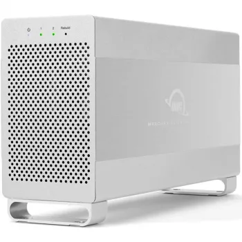 Obudowa HDD OWC Mercury Elite Pro Dual biała na 2× dyski 3,5 cala SATA, RAID 0/1/SPAN, USB Type‑B