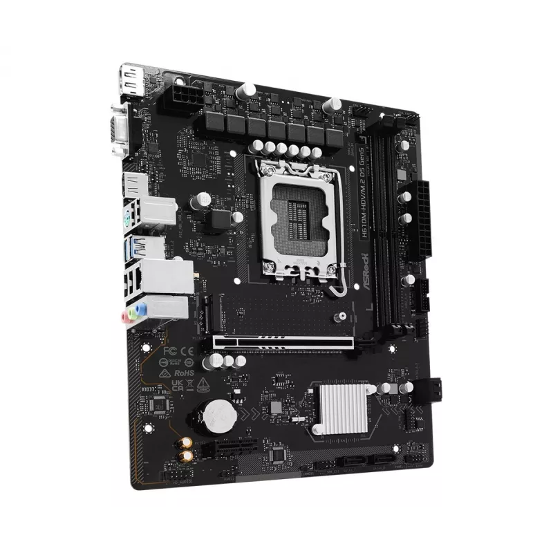 Płyta główna ASRock H610M-HDV/M.2 D5 Gen5 (LGA1700, mATX, DDR5, PCIe 5.0)