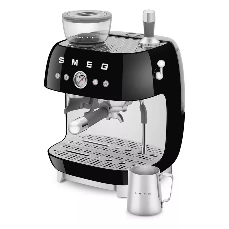 Ekspres do kawy SMEG EGF03BLEU. Kaffeevollautomat w stylu lat 50. Czarny