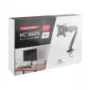 Uchwyt do monitora Maclean MC-860N, z siłownikiem gazowym, 13-27 cali, 8 kg, czarny
