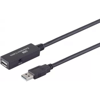 Kabel USB S/CONN 13-29055 USB 2.0 5 m czarny
