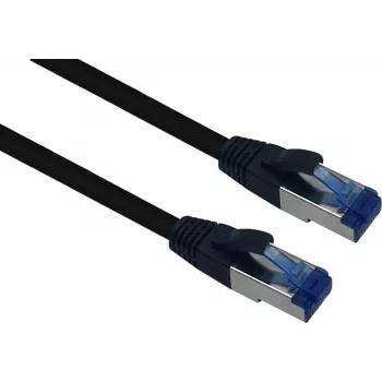 Helos - kabel krosowy - RJ-45 (M) na RJ-45 (M) - 50 m - SFTP - CAT 6a - zewnętrzny, bezzaczepowy - czarny