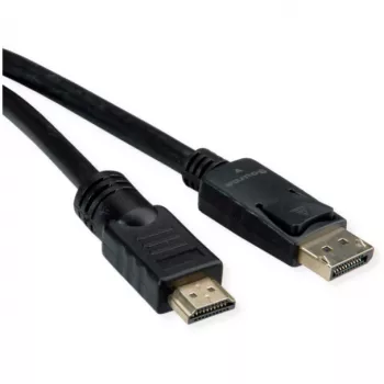 adapter kablowya wideo ROLINE 11.04.5776 7.5m HDMI Type A DisplayPort czarny