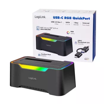 LogiLink HDD docking station LogiLink Quickport USB 3.2 1-Port for 2,5/3,5 SATA (QP0035)