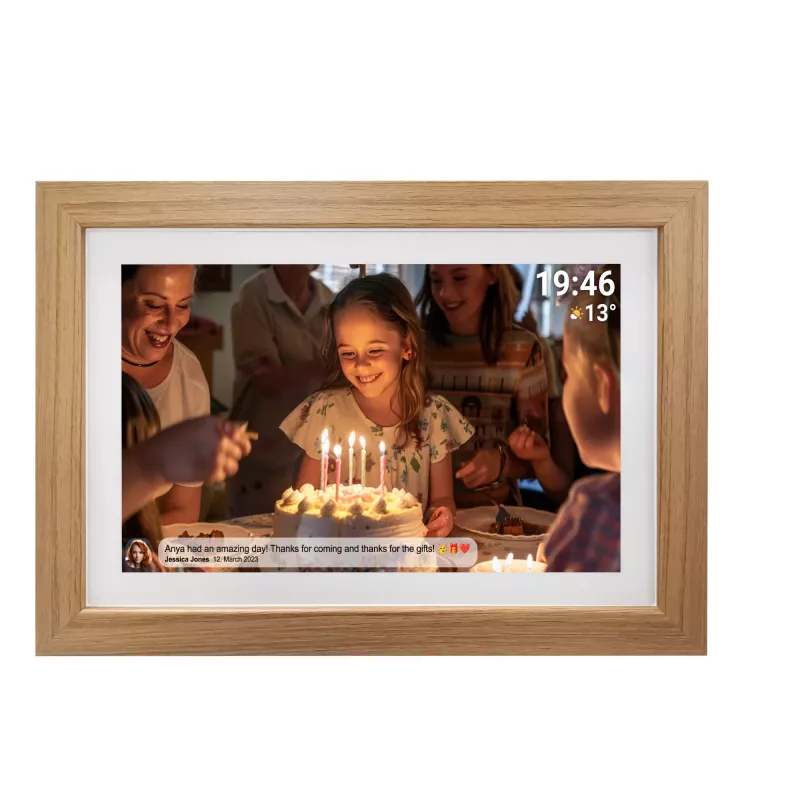 Cyfrowa ramka do zdjęć Denver PFF-1543LW Jasny brąz 39,6 cm (15,6 inch) Ekran dotykowy Wi-Fi