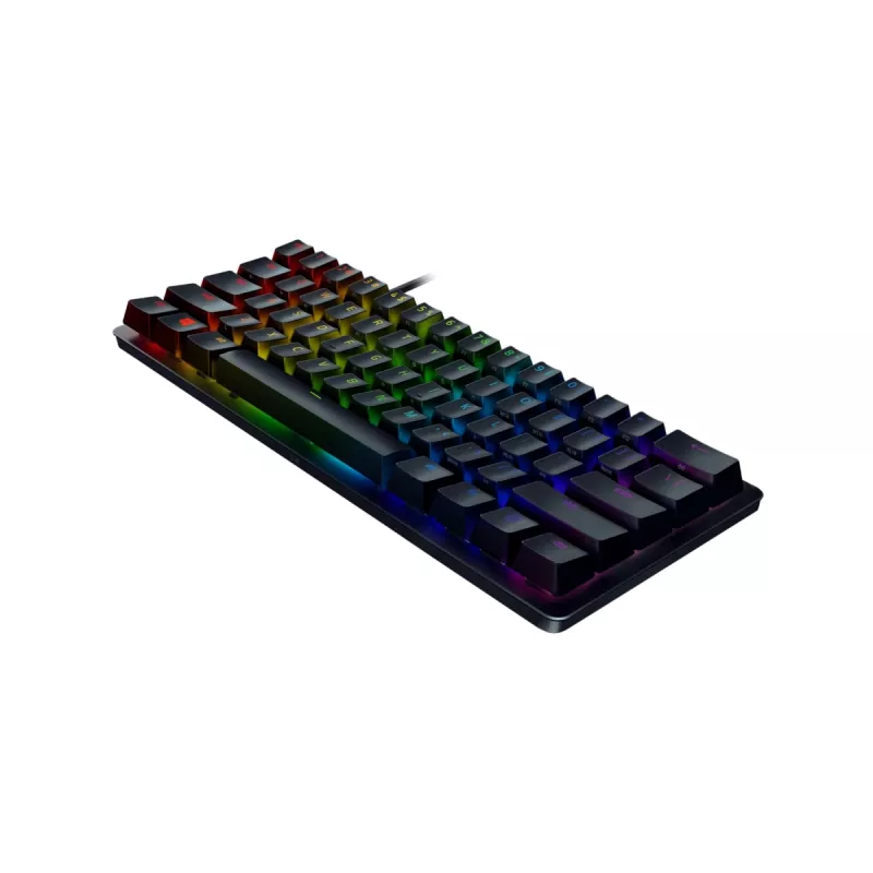 Razer Huntsman Mini 60% Klawiatura gamingowa z przełącznikami optomechanicznymi Purple Switch, podświetleniem RGB LED, układ NORD, przewodowa