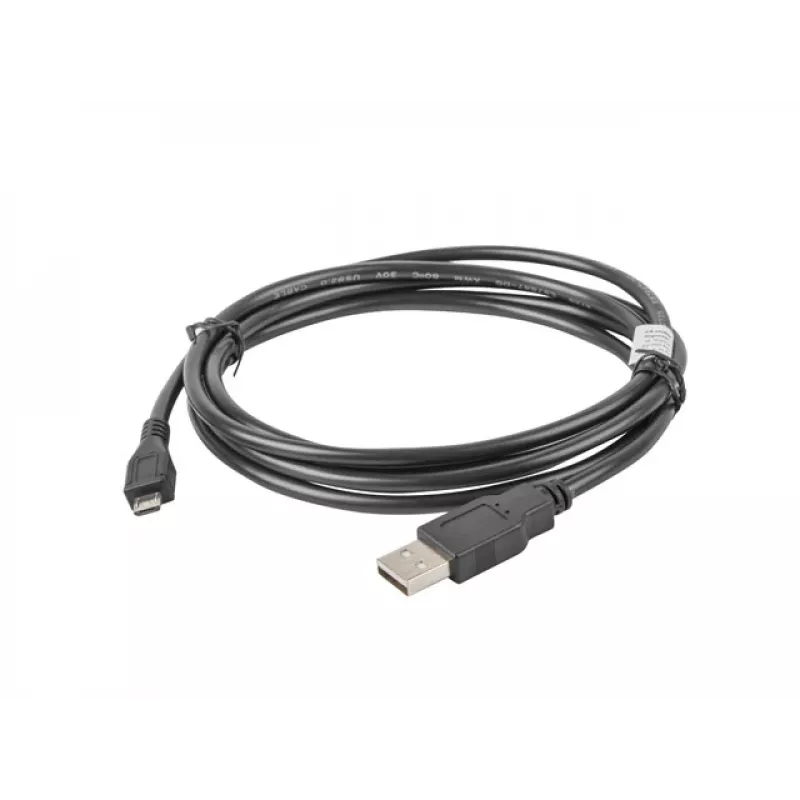 Kabel USB 2.0 LANBERG CA-USBM-10CC-0018-BK, Micro-USB B na USB A, 1,8 m, czarny