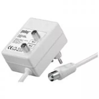 Wentronic Goobay Dwuwejściowy wzmacniacz antenowy (DVB-T/DVB-T2/DVB-C) - do podłączenia dwóch odbiorników (TV/Radio) (67226)
