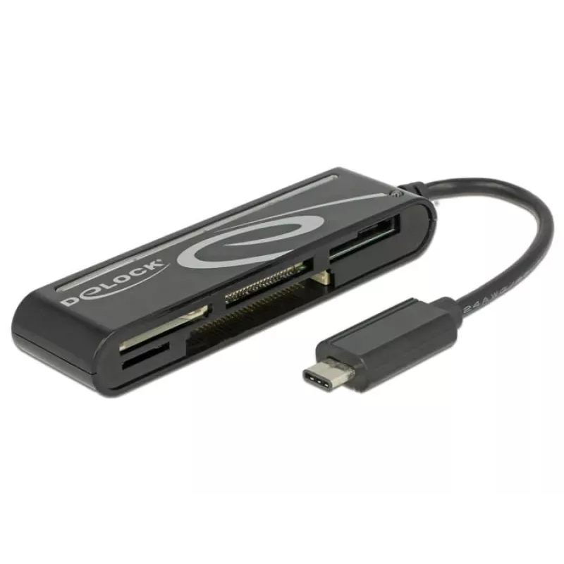 DeLOCK USB2.0 Card Reader USB Type-C męski 5 gniazd - Czytnik kart - All-in-one (Multi-Format) - USB-C (91739)